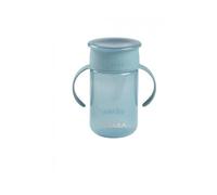 Béaba – Tasse d'apprentissage 360° – Système breveté anti-fuite, anses amovibles, 340 ml Bleu