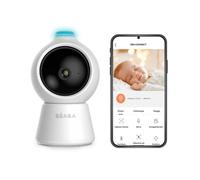 Béaba Zen Smart AI - Babyphone Ecoute Bébé Vidéo 360° Full QHD 4MP avec Intelligence Artificielle, Détection Retournement, Vision Nocturne, Application Mobile, Talkie-Walkie, VOX, Veilleuse