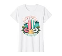 Beach Babe T-Shirt Graphique avec Valeur, Femme, Blanc, S