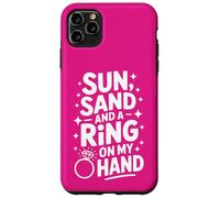 Beach Bachelorette Sun Sand and a Ring on My Hand Coque pour iPhone 11 Pro Max