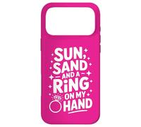 Beach Bachelorette Sun Sand and a Ring on My Hand Coque pour iPhone 17 Pro Max