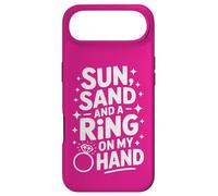 Beach Bachelorette Sun Sand and a Ring on My Hand Coque pour iPhone Air