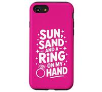 Beach Bachelorette Sun Sand and a Ring on My Hand Coque pour iPhone SE (2020) / 7/8