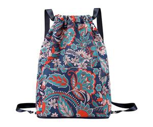 Beach Bag, Drawstring Backpack Bag, Large Capacity Portable Tote, Breathable Lightweight Gym Sack for Swimming, Water Sports, Casual Travel, Outdoor Use, Family Friends Activities