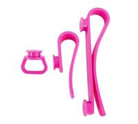 Beach Bag Insert Hook 3 Pcs Set Premium ABS Plastic Hanging Holder for Keys Sunglasses Towel Wallet Earphone Accessories Beach Outings (Rose Red)