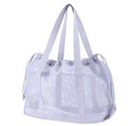 Beach Bag - Mesh PP, Foldable Sand-Resistant Carrier, Lightweight Travel Carryall | Beach Mesh Tote, Quick Dry Swim Organizer, Drawstring Pool Storage For Women Girls Vacation Travel Gym Shopping Toys