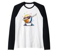 Beach Ball Dab Funny Summer Volleyball Sports Design Manche Raglan