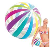 Beach Balls - Inflatable Beach Ball Balloons, Fun Floating Toy with Rainbow Colour | for Water Games Outdoor Favors Yard Backyard Lake July Party Camping Family Boys Girls Teen Kids School Pool