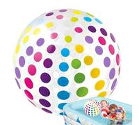 Beach Balls, Inflatable Toys, Wear-Resistant Vinyl, Portable Ball, Outdoor Fun for Pool Parties, School Games, Team Sports, Backyard Play, 16 inches, Multicolor