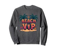 Beach Bar VIP : Cocktail Tropical Paradise Sweatshirt, Unisexe pour Adultes, Chiné Foncé, S