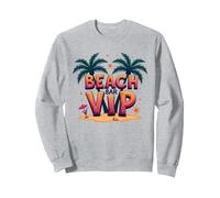 Beach Bar VIP : Cocktail Tropical Paradise Sweatshirt, Unisexe pour Adultes, Gris Chiné, XL