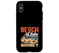 Beach Better Have My Money Jeu de Mots de détection de métaux Coque pour iPhone X/XS