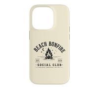 Beach Bonfire Social Club Beach Vacation Vibes Summer Coque pour iPhone 14 Pro