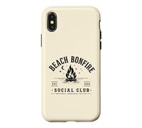 Beach Bonfire Social Club Beach Vacation Vibes Summer Coque pour iPhone X/XS