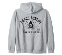 Beach Bonfire Social Club Beach Vacation Vibes Summer Sweat à Capuche