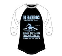 Beach Boys - the - T-Shirt # 12 White,Black Femmina # Spectacular [Import]