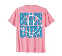 Beach Bum Ocean Détresse Happy Face Coastal Summer Babe T-Shirt