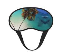 Beach Coconut Sunshine C'est un masque pour les yeux à bord noir. Le masque doux pour les yeux peut améliorer la qualité du sommeil et est adapté pour l'intérieur, l'extérieur et les voyages.