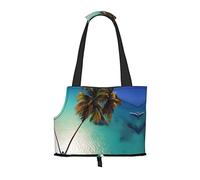 Beach Coconut Sunshine Sac à bandoulière pour animal de compagnie, spécialement conçu pour les petits chiens et chats, bandoulière multifonction et sac à main