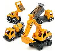 Beach Construction Vehicle Toys - 4 Pack Sand Toys Set | Dumper Excavator
