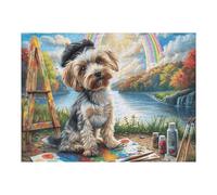 Beach Cute Chien 500 Pièces Puzzle Adolescent en Carton Anti Déchirure Animal Animal de Compagnie Faune Sauvage Difficulté Moyenne Activité Éducative Passe Temps Petit Prix Pas Cher Premium 500 PCS