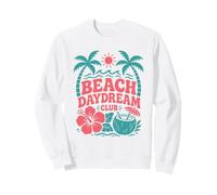 Beach Daydream Club Tropical Coconut Palm Ocean Summer Retro Sweatshirt