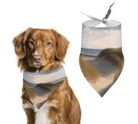 Beach Dunes Bandana triangulaire lavable en polyester pour chien mignon pour chiens et chats de taille moyenne et grande