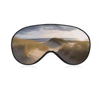 Beach Dunes Masque de sommeil doux et confortable avec sangle réglable pour homme et femme