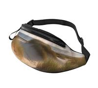 Beach dunes Sac banane pour homme et femme - Sac banane tendance pour course à pied - Sac à bandoulière imperméable avec sangle réglable - Pour le sport et le voyage