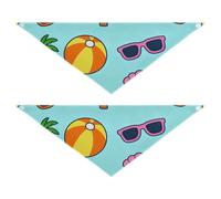 Beach Elements Lot de 2 colliers pour chien Bonne respirabilité Cadeau Animaux à différentes étapes 76 x 30 5,1 cm