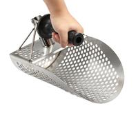 Beach findet Scoop - Rugged Metal - Accessoire de détecteur pour les chasseurs de trésors - Pelle à sable légère pour moteurs de plage, inspection et détection - Outil facile à saisir pour la