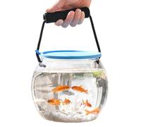 Beach Fish Tank, Transparent Bait Buckets for Fishing, 6.1x7.09x11.81 inches Storage Box Live Bait Preservation, Ideal for Beach Seine Netting and Reptile Breeding Programs
