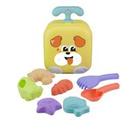 Beach & Fun Trolley de mer avec accessoires - Ensemble de plage avec valise à roulettes, arrosoir, pelle, râteau et 4 moules, jeu de plage pour enfants de 3 ans et plus