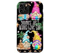 Beach Gnomes Just Wanna Have Sun for Girls Funny Summer Coque pour iPhone 11 Pro