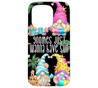 Beach Gnomes Just Wanna Have Sun for Girls Funny Summer Coque pour iPhone 15 Pro