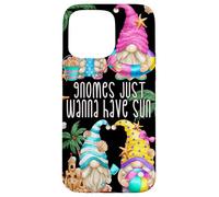 Beach Gnomes Just Wanna Have Sun for Girls Funny Summer Coque pour iPhone 15 Pro Max