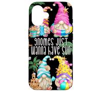 Beach Gnomes Just Wanna Have Sun for Girls Funny Summer Coque pour iPhone 16