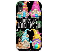 Beach Gnomes Just Wanna Have Sun for Girls Funny Summer Coque pour iPhone XR