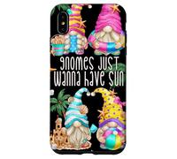 Beach Gnomes Just Wanna Have Sun for Girls Funny Summer Coque pour iPhone XS Max