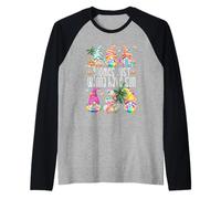 Beach Gnomes Just Wanna Have Sun for Girls Funny Summer Manche Raglan