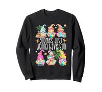 Beach Gnomes Just Wanna Have Sun for Girls Funny Summer Sweatshirt