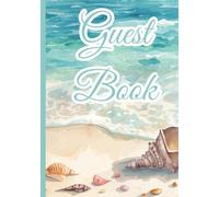 Beach House Guest Book for Airbnb & Guest Houses: Soft Pastel Watercolor Beach & Shell Cover | Two Entries Per Page for Name, Visiting From, Dates of Stay, and Memories or Local Recommendations