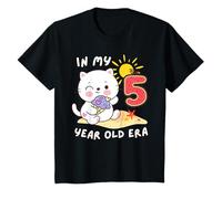 Beach Kitty Chat mignon 5ème anniversaire dans mon âge de 5 ans T-Shirt