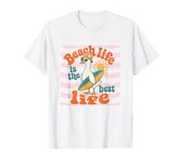 Beach Life is The Best Life Oie Surf Summer Vacation Bird T-Shirt