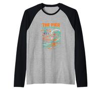 Beach Life The Pier Huntington Beach Vintage Mens Surf Up Manche Raglan