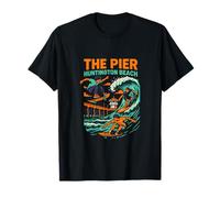 Beach Life The Pier Huntington Beach Vintage Mens Surf Up T-Shirt