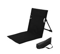 Beach Lounge Chair, Folding Chair, Portable Compact Polyester Material Iron Frame Breathable Fabric Lightweight, Outdoor Seat for Garden Beach Patio Travel, 14.57*15.35*16.54Inches, Black