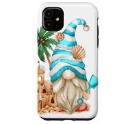 Beach Lover with Flip Flops and Sand Castle Funny GNOME Coque pour iPhone 11