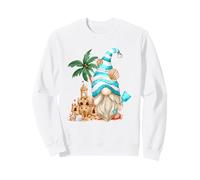 Beach Lover with Flip Flops and Sand Castle Funny GNOME Sweatshirt