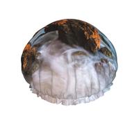 Beach Malibu Bonnet de douche pour homme et femme réutilisable imperméable long et épais Soin des cheveux courts pour enfants